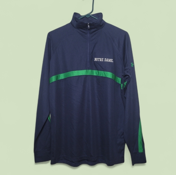 Under Armour Other - NWT Notre Dame Under Armour College Game Day Collection ½ Zip Loose Fit Shirt MD